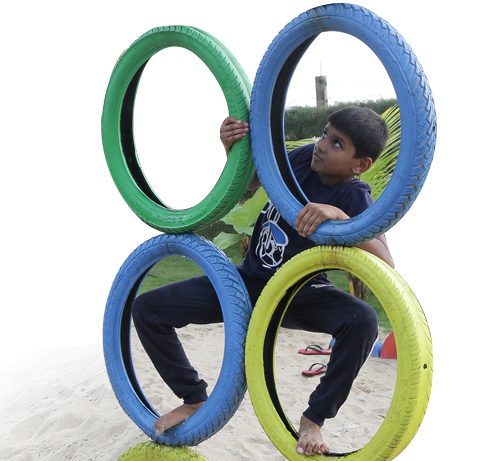 kids-playing-area at sea side resort in kannur
